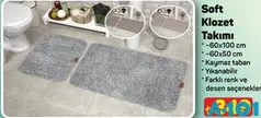 SOFT KLOZET TAKIMI 60X100 CM/60X50 CM